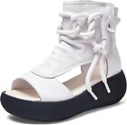 Sttiyaf Women's High Top Leather Sandals Open Toe Boot Sandals For Women