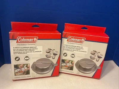 Coleman 5 Piece Aluminum Mess Kit Lot Of 2 New - Image 1 of 4