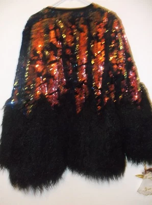 Chaqueta Bomber Donna Salyers' Fabulous-Furs Lentejuelas Piel Sintética - Talla 3X NUEVA CON ETIQUETAS Foto 1 de 4