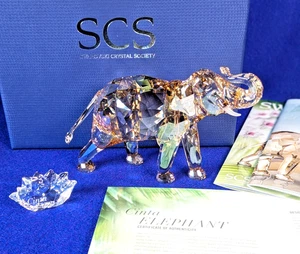 Swarovski Elefant Cinta 2013 hellbraun Kristall Gesellschaft Rüssel Echtheitszertifikat & Plakette - Bild 1 von 20