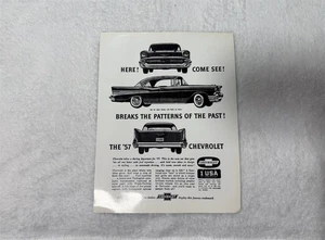 VINTAGE 1957 CHEVROLET BEL AIR DEALERSHIP CARDBOARD PRINT POSTER 8x10 GLOSSY - Picture 1 of 5