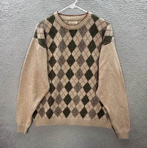 Vintage St Johns Bay Sweater Mens LT Multicolor Geometric Knit Crewneck 90s Y2K - Picture 1 of 10