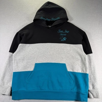 Sudadera con capucha San Jose Sharks para mujer XL turquesa negra G III para ella NHL Foto 1 de 4
