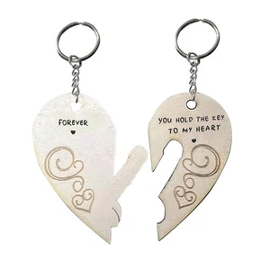 Pareja Llaveros Usted Sostiene La Llave de Mi Corazón Llaveros Día de San Valentín Regalos - Imagen 1 de 7