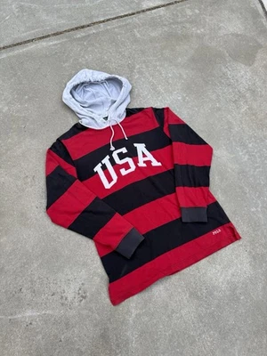 De Colección Polo Sport Ralph Lauren EE. UU. Rayas Bloque de Color Freddy Light Sudadera con Capucha XL  Foto 1 de 4