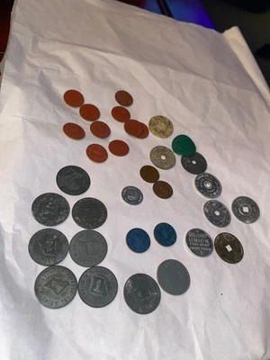 批量 30 多个州销售税 TOKENS WA、AZ、MO、MS 古董/复古 — 第 1/4 张图片