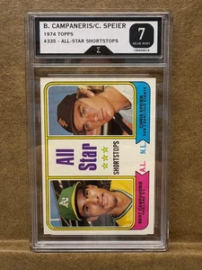 1974 Topps #335 Bert Campaneris/Chris Speier AS Sigma Near Mint 7 - Picture 1 of 2