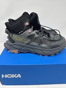 NIB HOKA Trail Code GTX Hiking Shoe Women's Size US 6 B Black/Castlerock - Picture 1 of 10