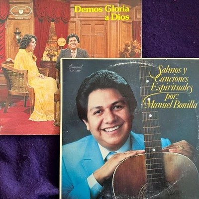 2x Lot MANUEL BONILLA Demos Gloria a Dios / Salmos y Canciones Espirituales 2LP Foto 1 de 4
