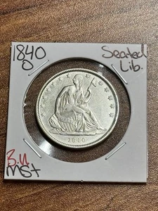1840 O Seated Liberty Silver Half Dollar BU Uncirculated MS++ Coin (Raw16521) - Picture 1 of 2