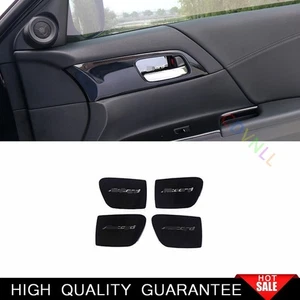 Fit For Honda Accord 9th 2014-2017 Black Steel Inner Door Bowl Cover Trim 4PCS - Picture 1 of 6