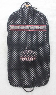 Vera Bradley Black Provencal Retired Quilted Hanging Garment Bag  Makeup Bag 2pc - Image 1 of 4