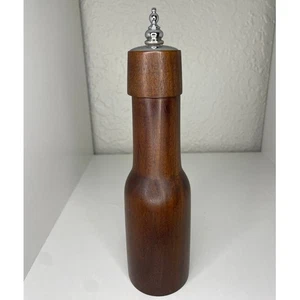 Mid Century Modern Acciaio Garantito Pfeffermühle Mühle Made Italy Teakholz - Bild 1 von 7