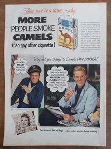 Camel Cigarettes Dan Duryea 1953 Vintage Print Ad - Bild 1 von 1