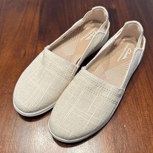 Clarks Cloudsteppers Cream and Metallic Shoes Women’s US 9 M - Picture 1 of 8