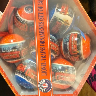 Juego de 14 adornos de trenes Lionel estilo vintage decoración navideña Foto 1 de 4