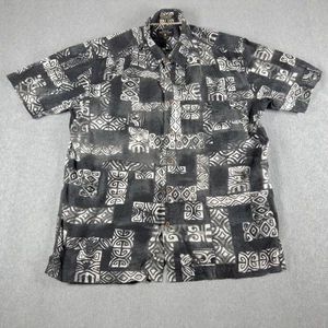 Quicksilver WATERMAN Hawaiian Shirt Mens Large L Comfort Fit Short Sleeve Button - Picture 1 of 5