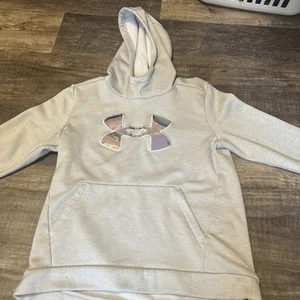 New Under Armour Big Girls Lg Colorblocked Fleece Sweatshirt Size Large MSRP $40 - Picture 1 of 5