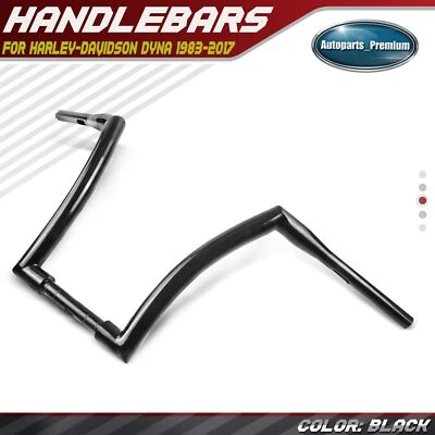 Manillar negro 14" para Harley-Davidson Heritage Softail Super Glide Sportster Foto 1 de 4