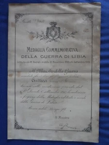 attestato diploma guerra di Libia 1912 - Picture 1 of 1