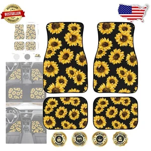 Visually Charming Sunflower Vehicle Floor Mats - Perfect Gift for Car Lovers - Picture 1 of 7