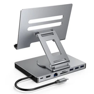 Hub USB C 9 in 1 con supporto girevole a 360° -Compatibile 4K60Hz PD 100W USB4759 - Foto 1 di 10