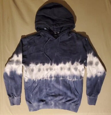 RVCA Sudadera con Capucha Hombre Azul y Blanco Tie Dye Sudadera Talla PEQUEÑA Foto 1 de 4