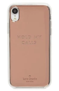 Kate Spade New York 256604 Womens Rose Gold Hold My Calls iPhone XR Case - Picture 1 of 2