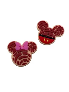 Mickey Minnie Concha Shoe Charms Accessories Fits Keychains & Wristband Charms - Picture 1 of 2