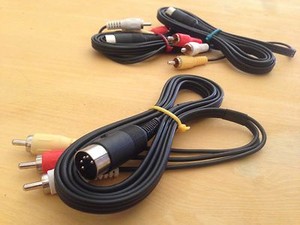 Cavo AV Audio-Video Commodore 64 C64C SX64 VIC20 PLUS4 C128 C16 C116 5DIN Cable