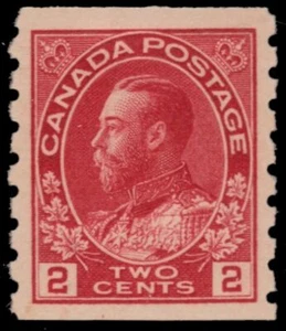 CANADA 127 - King George V "Admiral" Carmine Wet Print Coil (pb33094) $60 - Picture 1 of 1