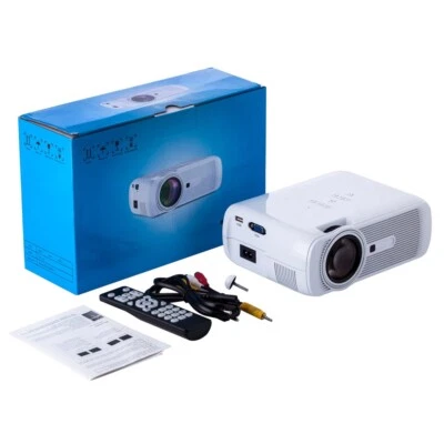 Portable Mini LED Projector Full HD 16:9 720p HD Support 1080p HD Video UK Stock - Image 1 of 4