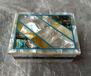 6"X4" Marble Jewelry Trinket Box Inlay Pietra Dura sheep Malachite Home Decors - Picture 1 of 5