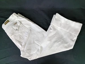 PANTALÓN VAQUERO DE MUJER DAVID KAHN BLANCO CON PUÑOS CAPRI RECORTADO TALLA 6 - Imagen 1 de 10