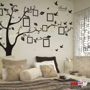 Family Tree Wall Decal Sticker Large Vinyl Photo Picture Frame Removable US Gift - Picture 1 of 7