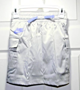 Nike Girls Golf Athletic Skirt Gray with Purple NWT Pockets Drawstring - Picture 1 of 6