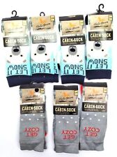 Lot of 7 Field & Stream Youth Cabin Socks Holiday Breathable Crew Socks Size S/M