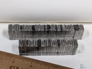 Antique Printing Press Type-Set Letter-Press Metal Alphabet ~ Art Deco Dual Set - Picture 1 of 6