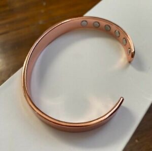 Pure Copper Bracelet 12 Powered Magnets Fashion Arthritis Men Women Cuff New