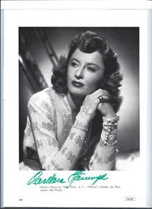 Handsignierte Miss Barbara Stanwyck Magazinseite JSA - Bild 1 von 1