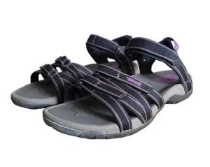 Teva Tirra Black Grey Purple Ankle Strap Sandal 4266 Women's Size 8.5 - Picture 1 of 11