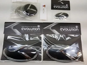 For 2013-2015 KIA FORTE KDM HOOD+REAR+ S/W+W/Caps 3D K Logo Badge Emblem 7pc - Picture 1 of 1