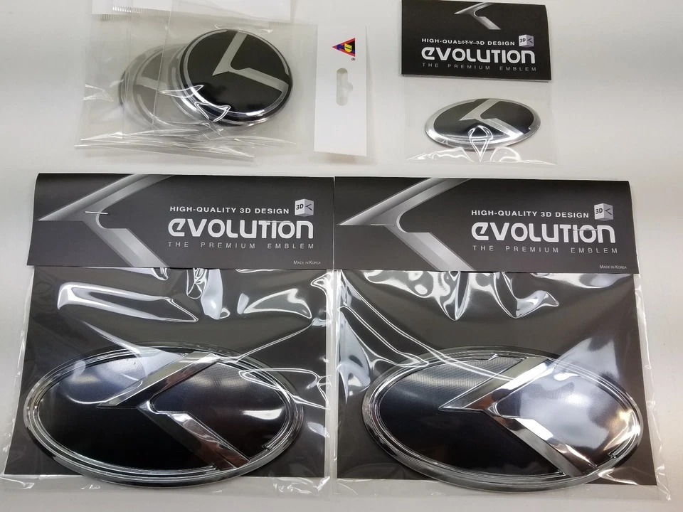 Para 2011 2012 2013 2014 2015 KIA RIO KDM CAPUCHA + emblema insignia logotipo 3D K trasero 7 piezas Foto 1 de 1