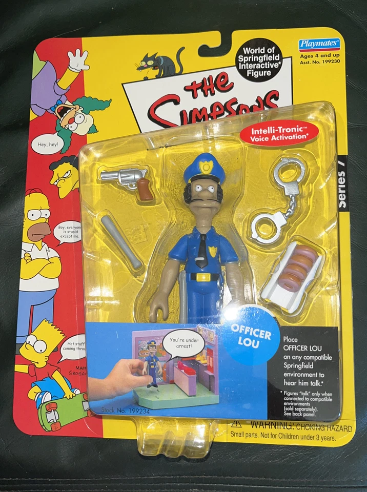 Playmates The Simpsons Series 7 Officer Lou Action Figure
