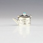 NATIVE AMERICAN NAVAJO STERLING SILVER MINIATURE TEA POT BY WESLEY WHITMAN