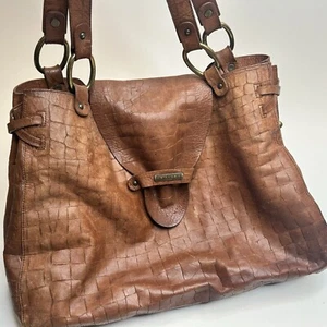 Upscale LAMARTH Paris Italian Leather Hobo Shoulder Bag Brown Italy - Picture 1 of 9