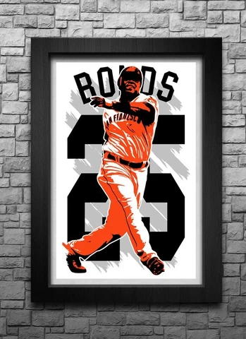 BARRY BONDS art print/poster SAN FRANCISCO GIANTS FREE S&H! JERSEY Cover