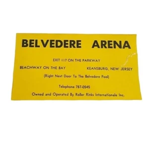 Maglietta vintage anni '30-50 pattinaggio a rotelle Belvedere Arena Keansburg Nuova Zelanda - Foto 1 di 7