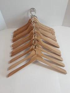 Vintage Adult Wooden Hangers Set Of 12-17" Long. (2) - Picture 1 of 7