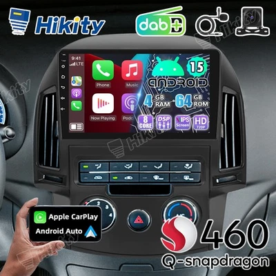 DAB+ 8Core 4+64GB Android15 CarPlay Autoradio Navi RDS Für Hyundai i30 2006-2011 - Bild 1 von 4